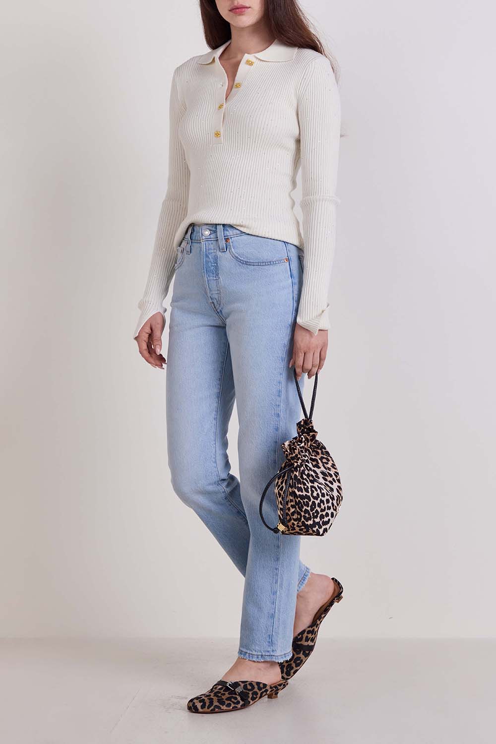 מכנסי ג'ינס 501 בגזרה ישרה